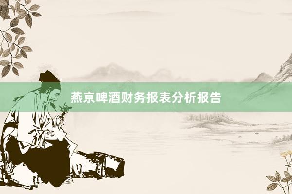 燕京啤酒财务报表分析报告